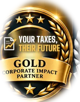 Gold Corporate Impact Partner medal