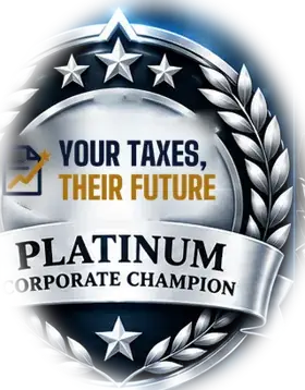 Platinum Corporate Champion medal